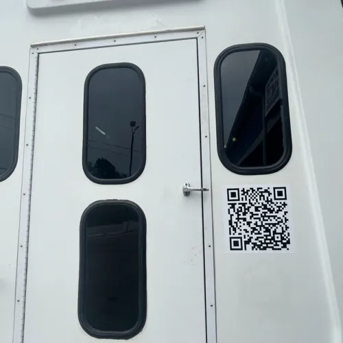 food truck door,qr code