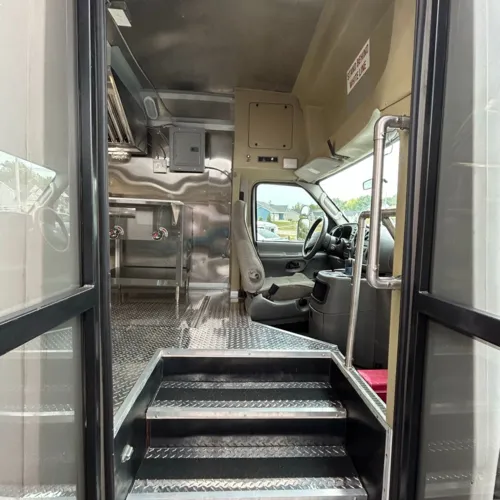 food truck - stairs, inside