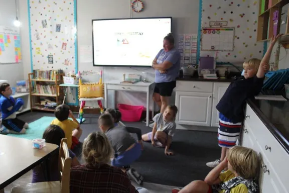 st. michael school - class, screen